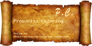 Prosznitz Celerina névjegykártya